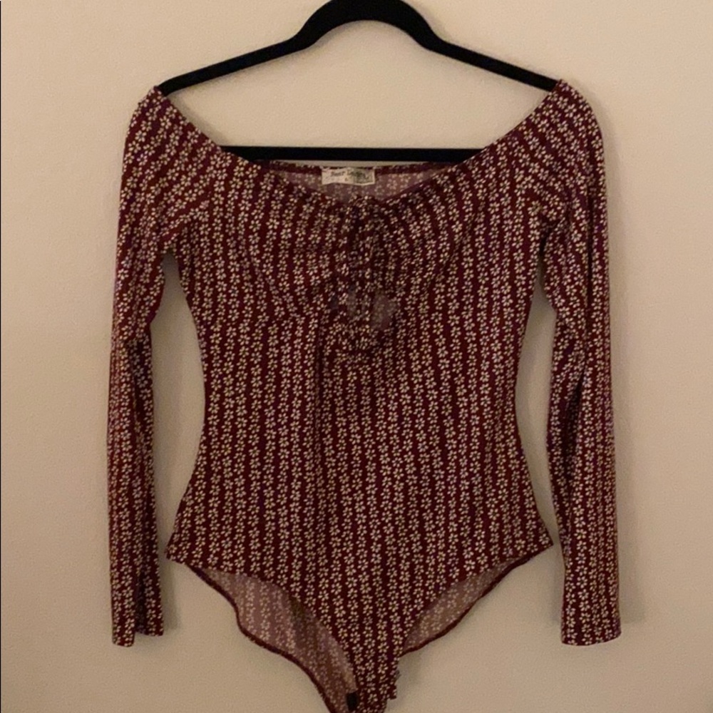 Maroon bodysuit